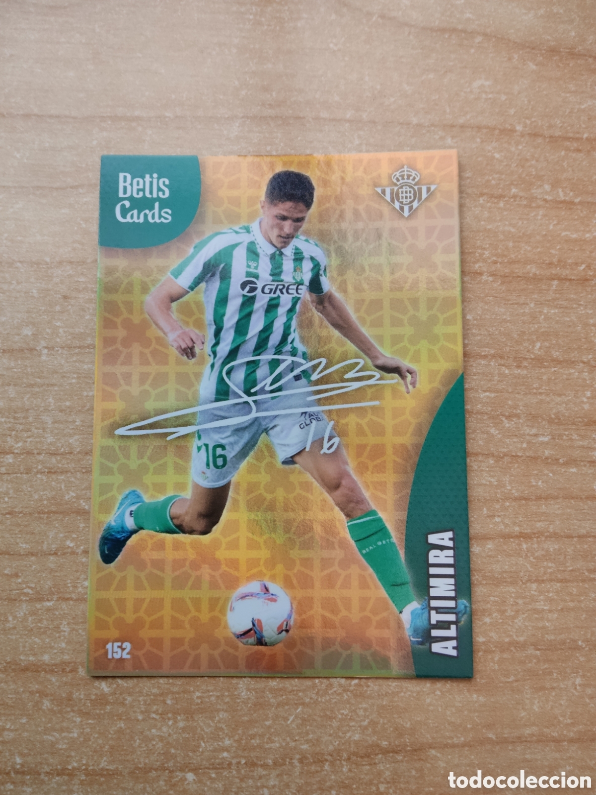 Cromos de f&uacute;tbol: 152 ALTIMIRA FIRMA REAL BETIS HOLY CARDS 2024 2025