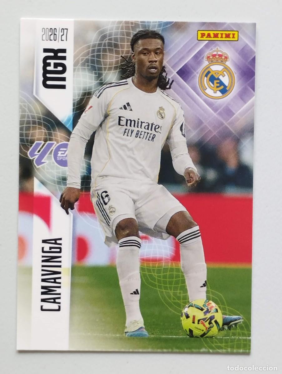 Cromos de f&uacute;tbol: CROMO CARD 2026 2027 MEGACRACKS 27 26 MGK PANINI CAMAVINGA 227 REAL MADRID