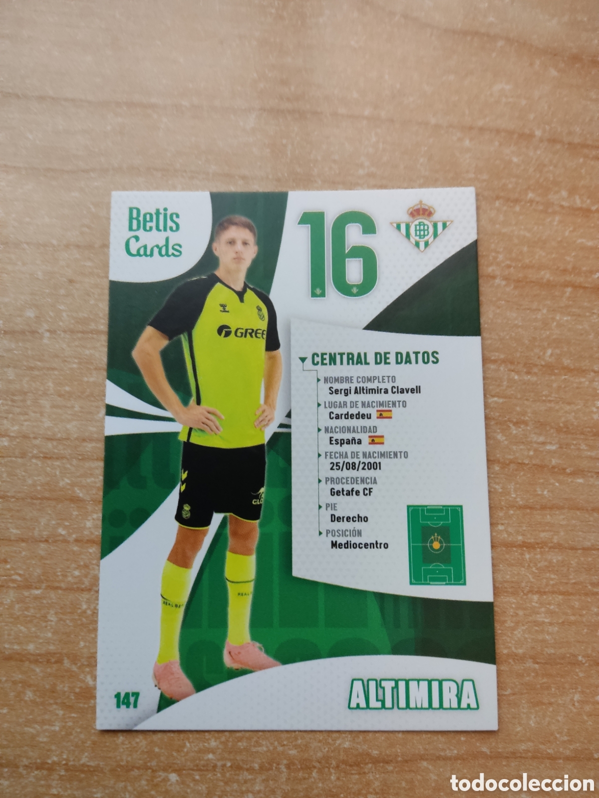 Cromos de f&uacute;tbol: 147 ALTIMIRA REAL BETIS HOLY CARDS 2024 2025