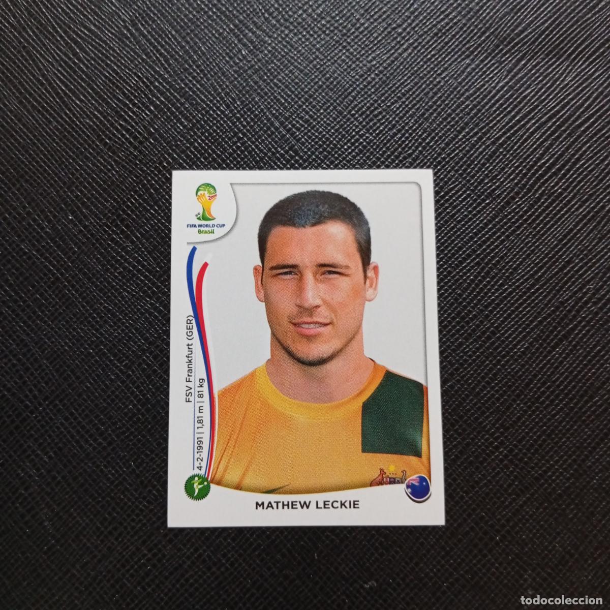 Cromos de f&uacute;tbol: 182 MATHEW LECKIE AUSTRALIA PANINI MUNDIAL BRASIL 2014 CROMO FUTBOL 14 - SIN PEGAR - CJ1
