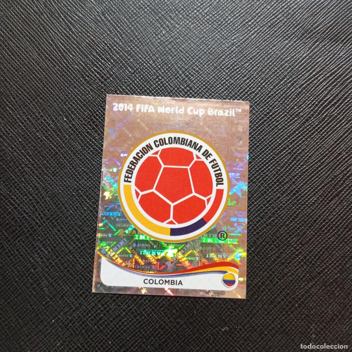Cromos de f&uacute;tbol: 184 ESCUDO COLOMBIA PANINI MUNDIAL BRASIL 2014 CROMO FUTBOL 14 - SIN PEGAR - CJ1