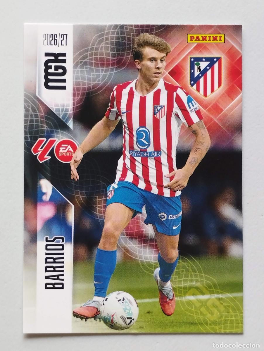 Cromos de f&uacute;tbol: CROMO CARD 2026 2027 MEGACRACKS 27 26 MGK PANINI PABLO BARRIOS 65 ATLETICO DE MADRID