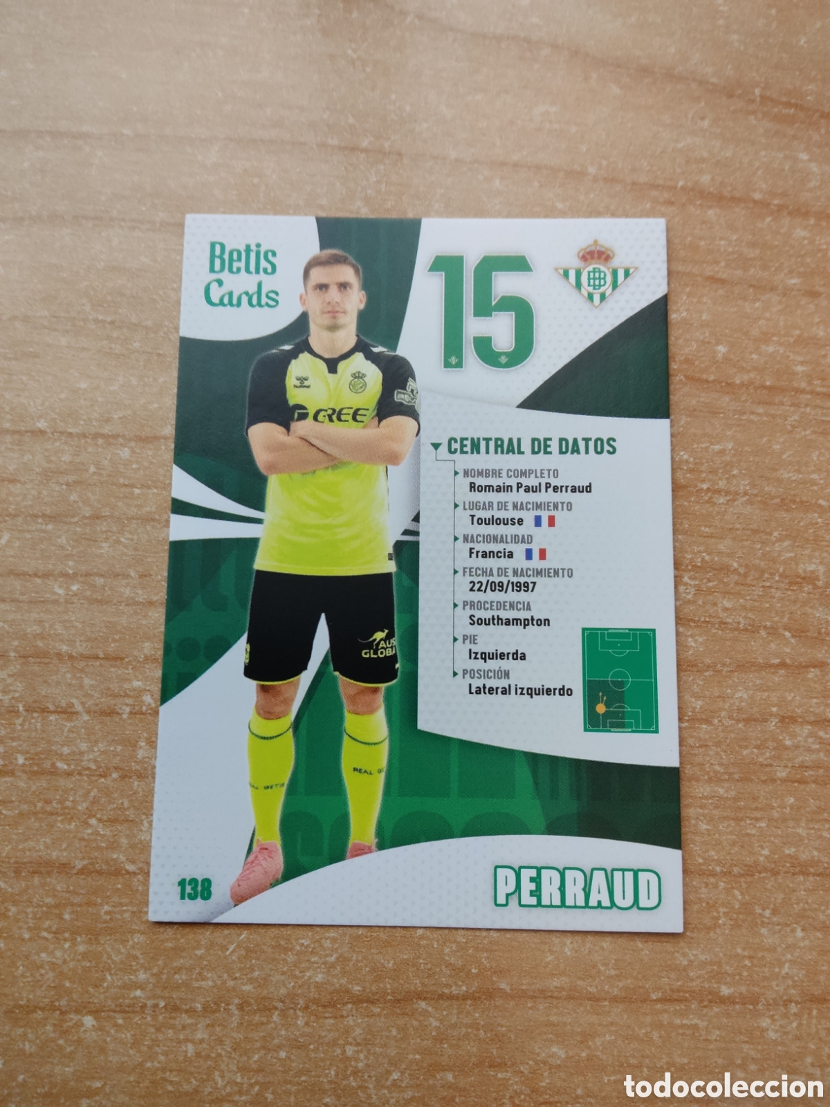 Football Stickers: 138 PERRAUD REAL BETIS HOLY CARDS 2024 2025