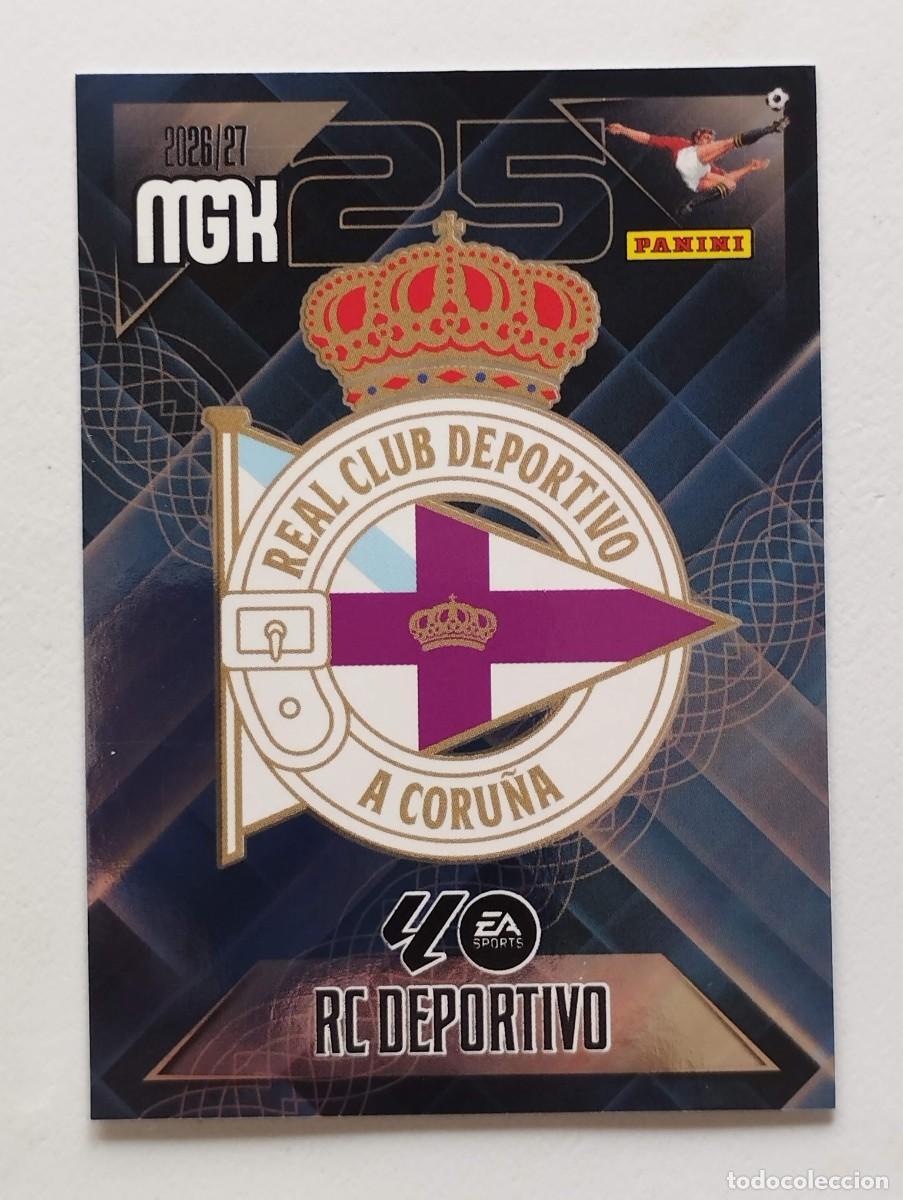 Cromos de f&uacute;tbol: CROMO CARD 2026 2027 MEGACRACKS 27 26 MGK PANINI ESCUDO 127 DEPORTIVO LA CORU&Ntilde;A