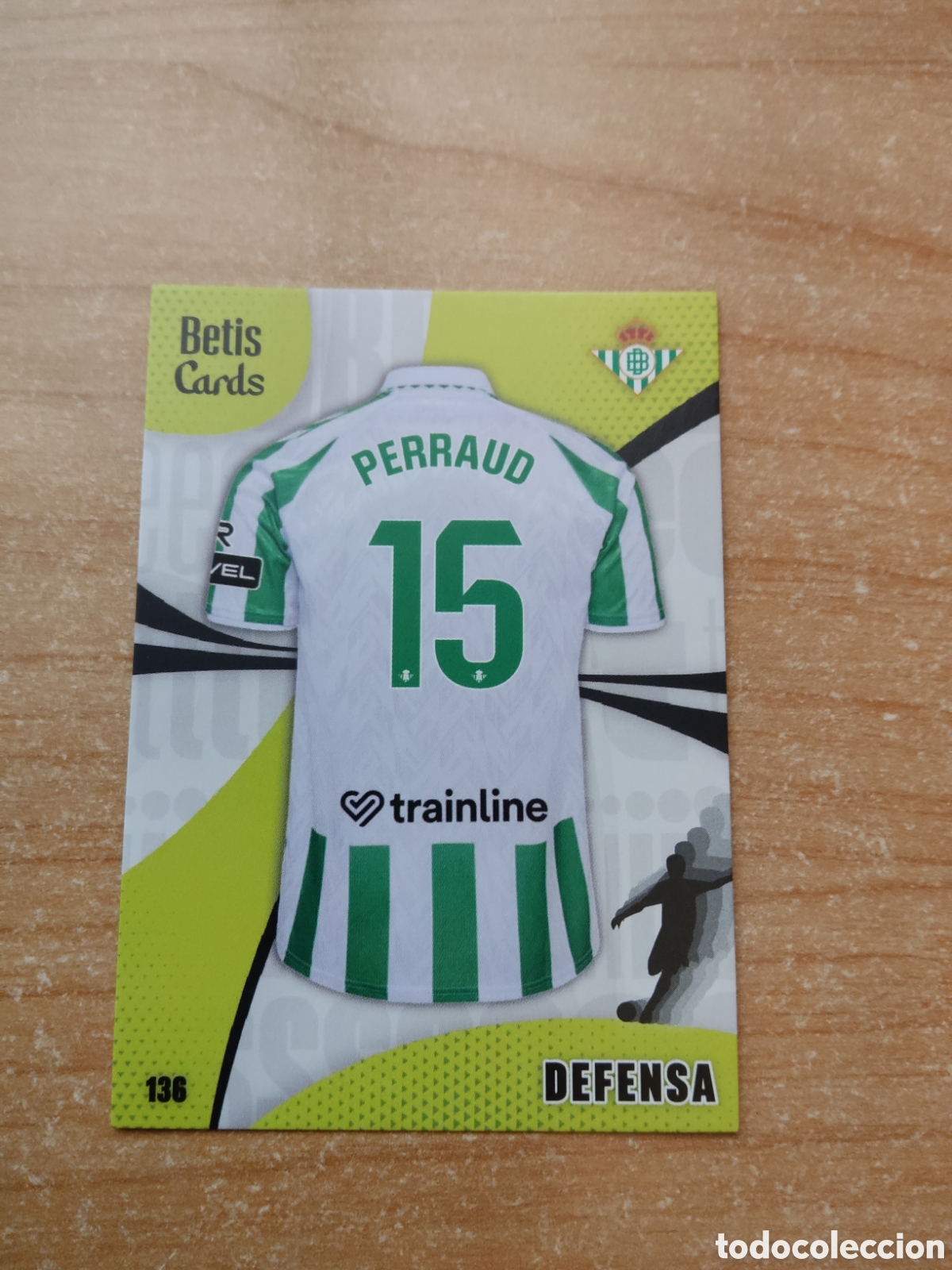 Cromos de f&uacute;tbol: 136 PERRAUD DEFENSA REAL BETIS HOLY CARDS 2024 2025