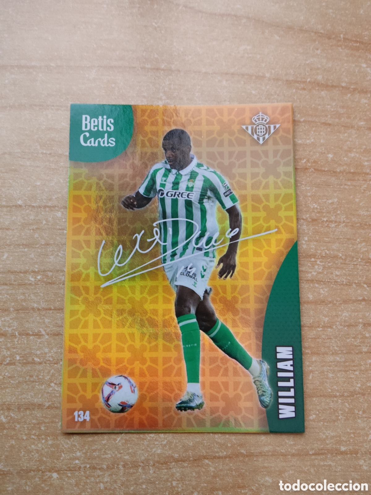 Cromos de f&uacute;tbol: 134 WILLIAM FIRMA REAL BETIS HOLY CARDS 2024 2025