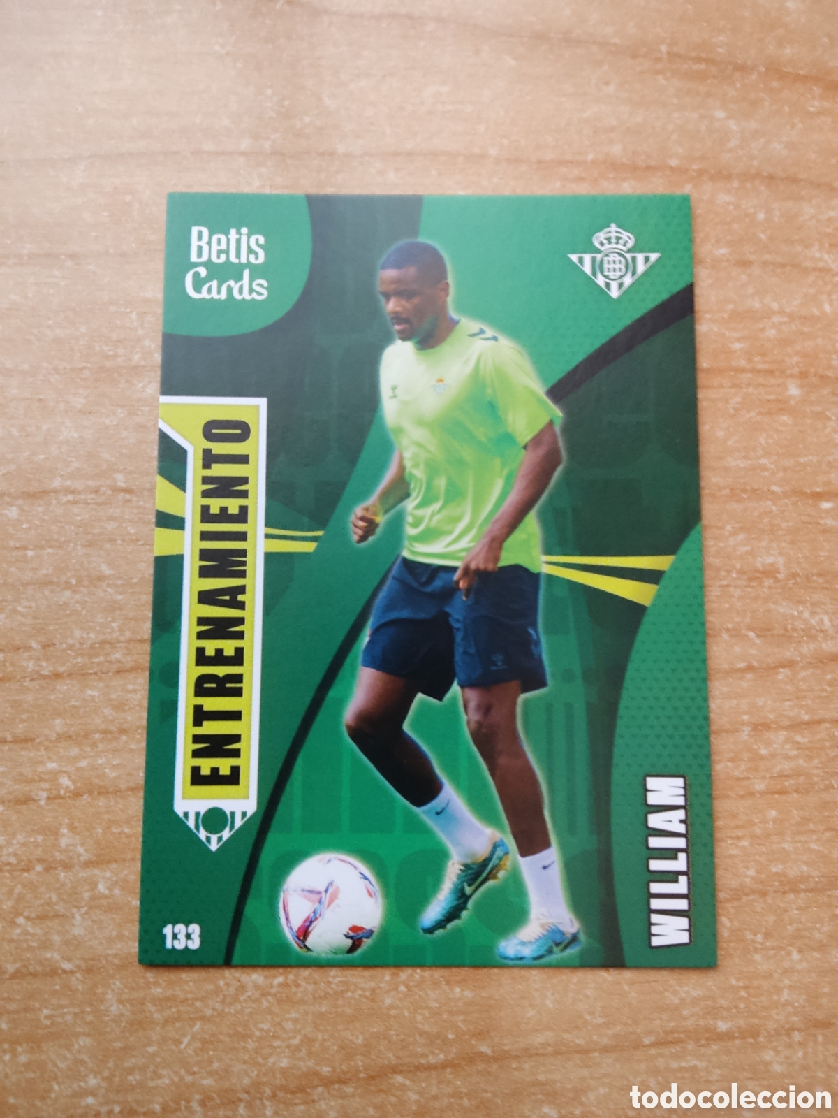 Cromos de f&uacute;tbol: 133 WILLIAM ENTRENAMIENTO REAL BETIS HOLY CARDS 2024 2025
