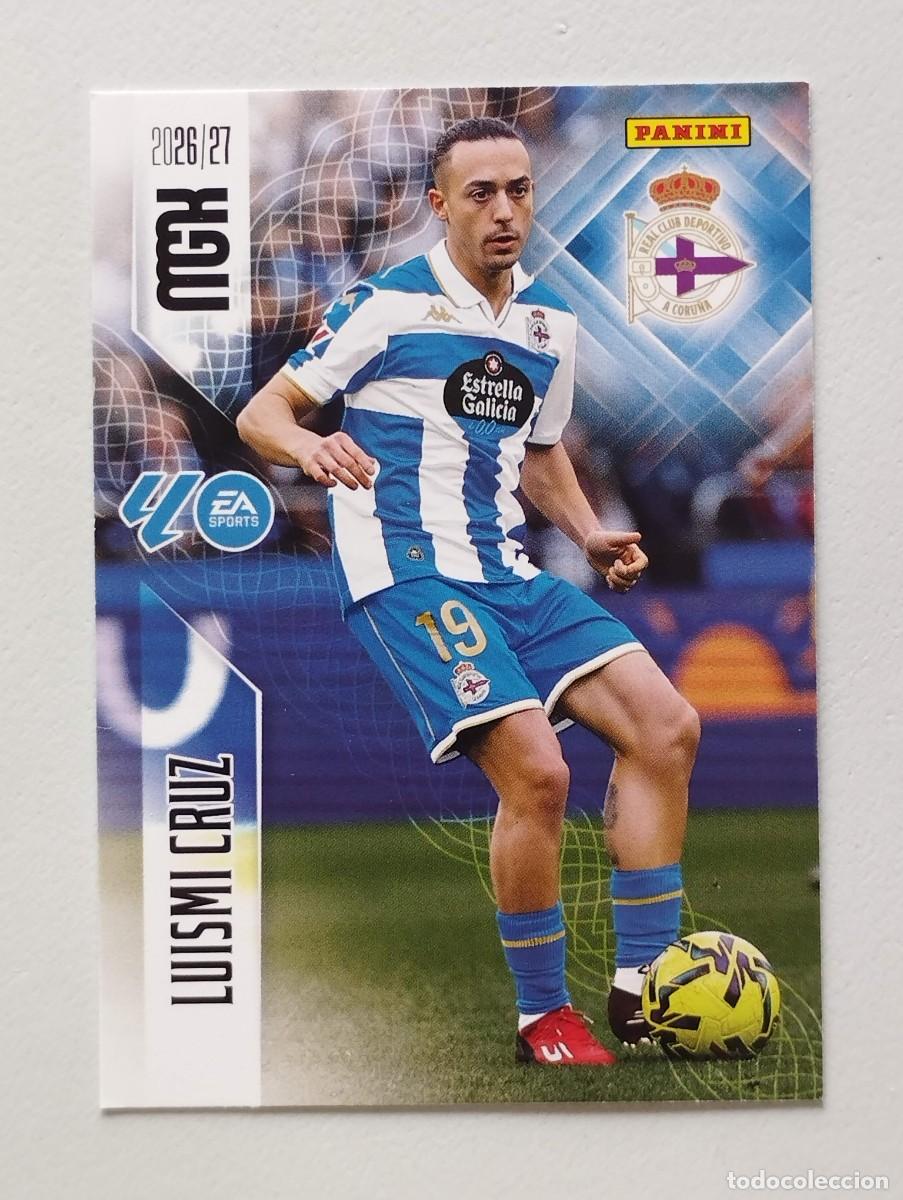 Cromos de f&uacute;tbol: CROMO CARD 2026 2027 MEGACRACKS 27 26 MGK PANINI LUISMI CRUZ 140 DEPORTIVO LA CORU&Ntilde;A
