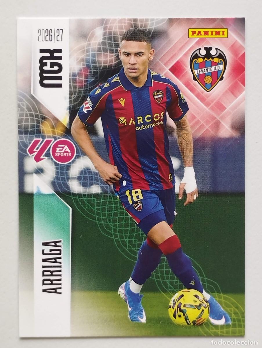 Cromos de f&uacute;tbol: CROMO CARD 2026 2027 MEGACRACKS 27 26 MGK PANINI ARRIAGA 208 LEVANTE