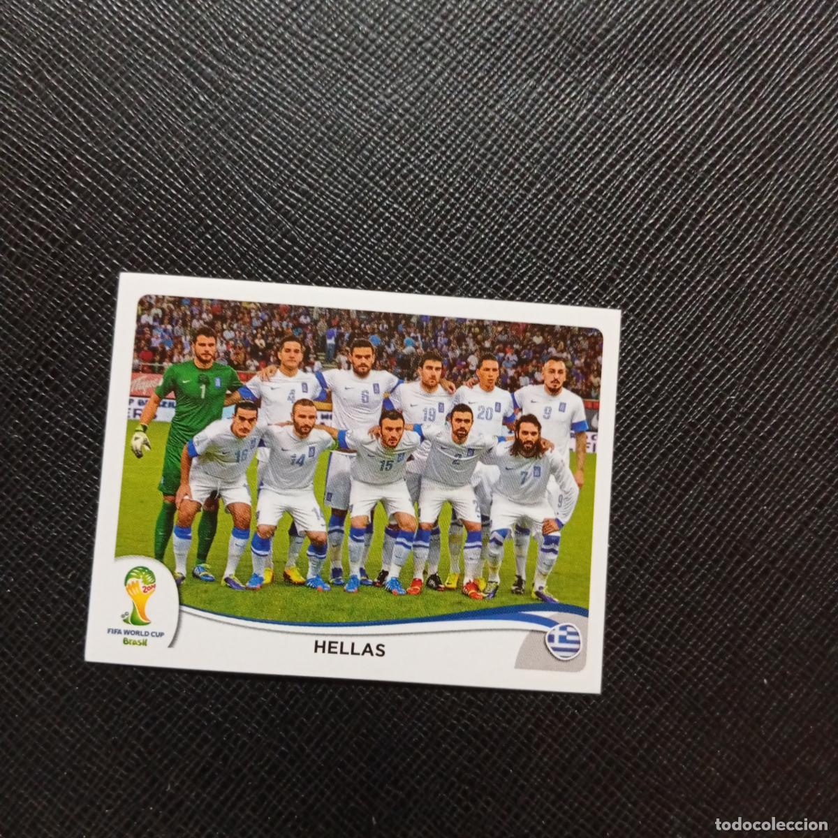 Cromos de f&uacute;tbol: 204 ALINEACION GRECIA PANINI MUNDIAL BRASIL 2014 CROMO FUTBOL 14 - SIN PEGAR - CJ1