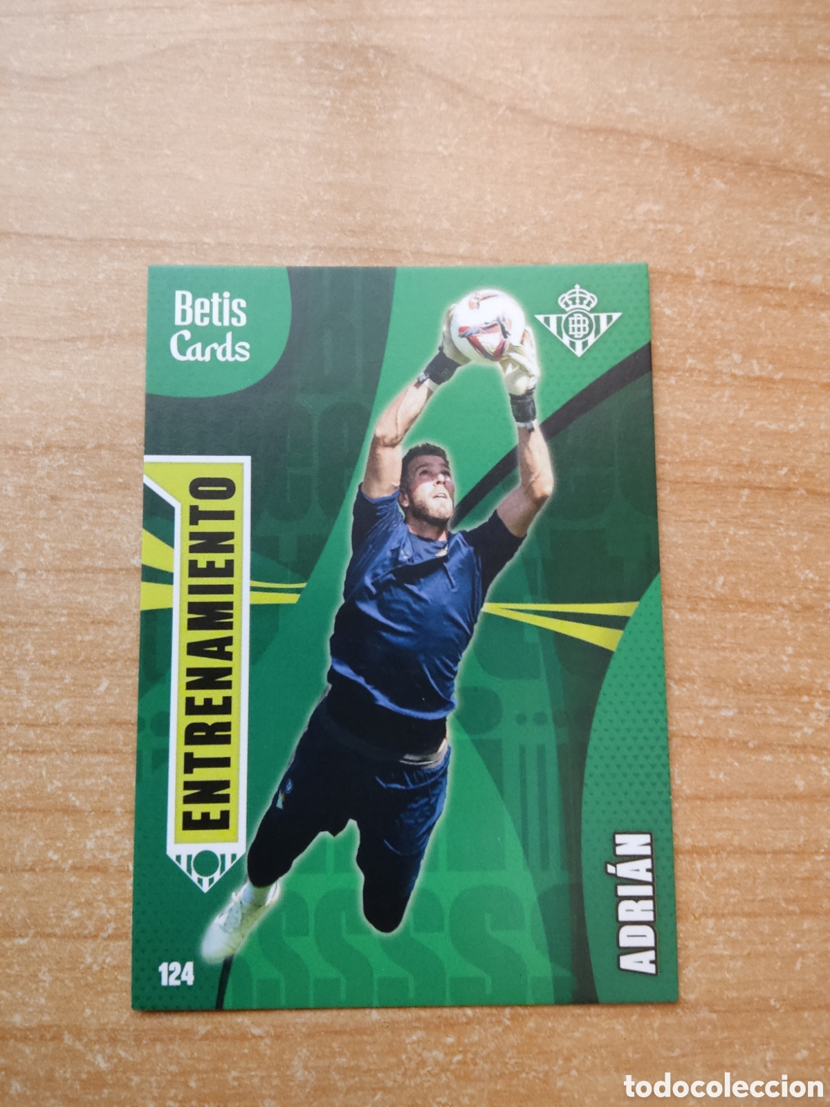 Cromos de f&uacute;tbol: 124 ADRIAN ENTRENAMIENTO REAL BETIS HOLY CARDS 2024 2025