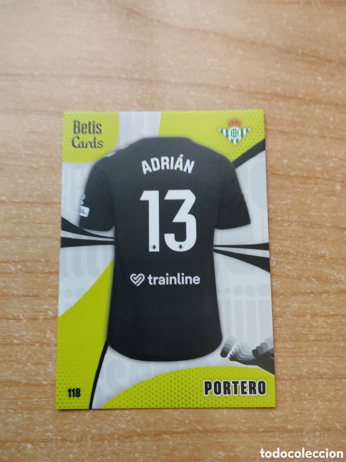Cromos de f&uacute;tbol: 118 ADRIAN PORTERO REAL BETIS HOLY CARDS 2024 2025