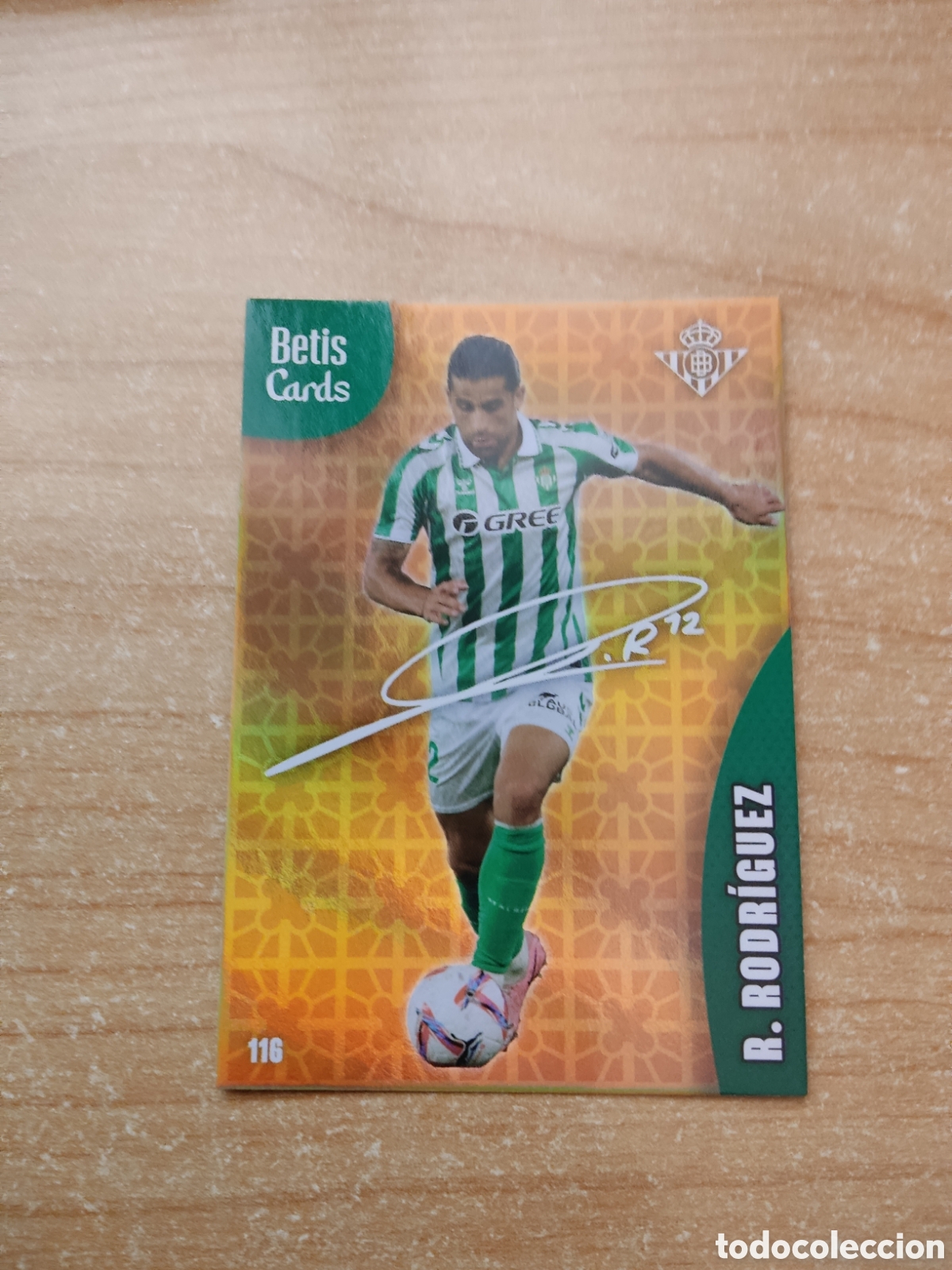 Cromos de f&uacute;tbol: 116 RICARDO RODRIGUEZ FIRMA REAL BETIS HOLY CARDS 2024 2025