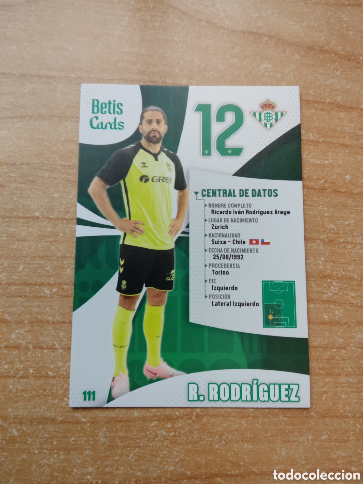 Cromos de f&uacute;tbol: 111 RICARDO RODRIGUEZ REAL BETIS HOLY CARDS 2024 2025