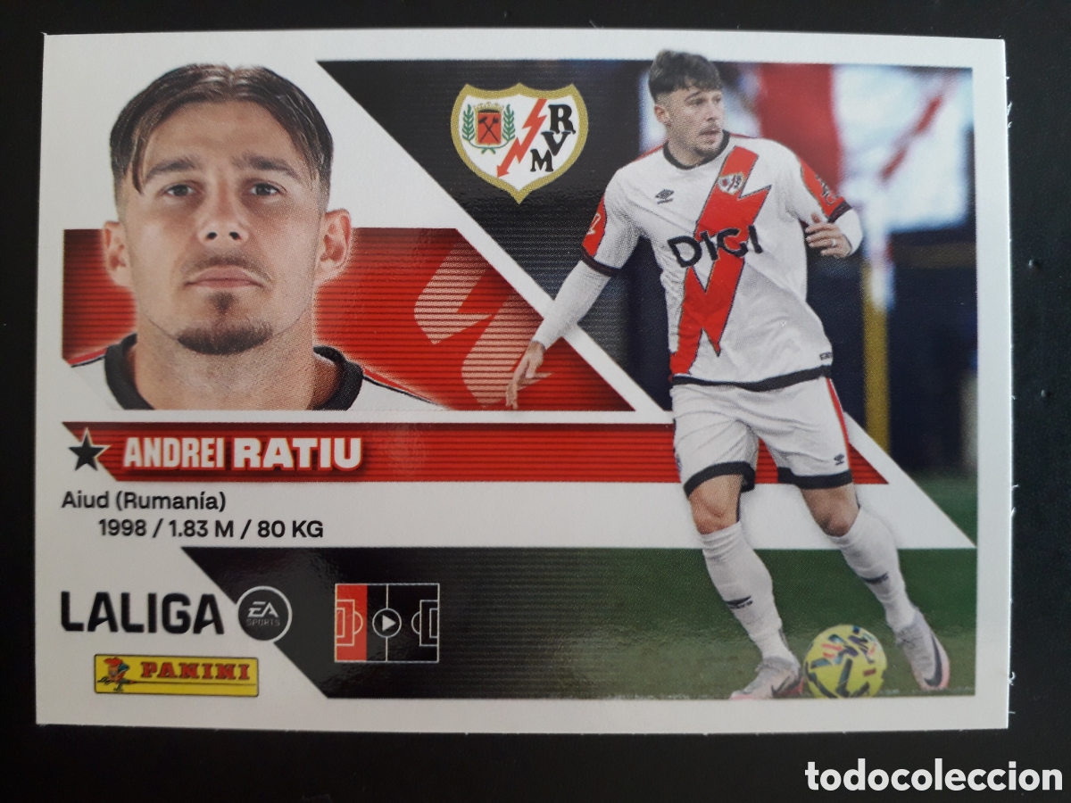 Cromos de f&uacute;tbol: RATIU RAYO VALLECANO N&deg; 5 ED ESTE 2026 2027 26 27 SIN PEGAR PEDIDO M&Iacute;NIMO 3&euro;