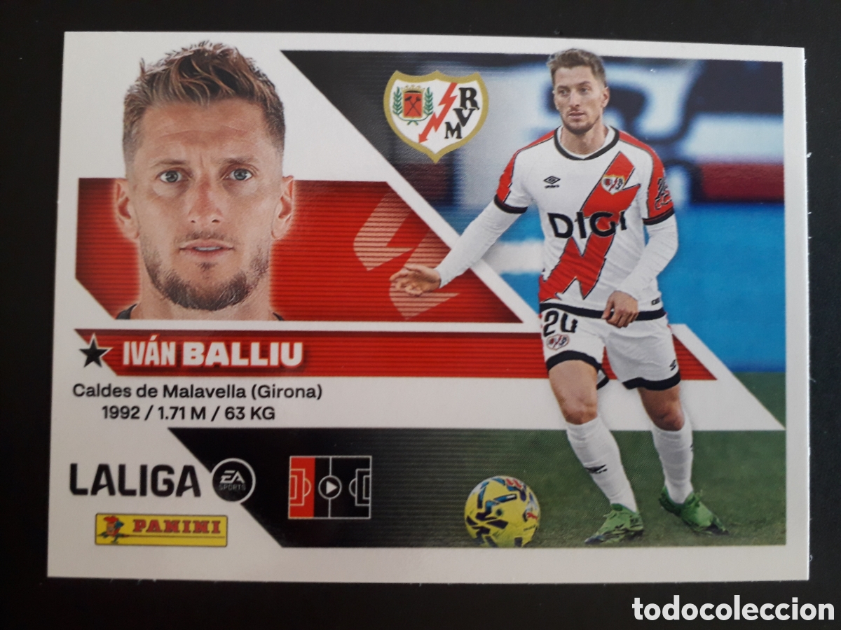 Cromos de f&uacute;tbol: BALLIU RAYO VALLECANO N&deg; 6 ED ESTE 2026 2027 26 27 SIN PEGAR PEDIDO M&Iacute;NIMO 3&euro;