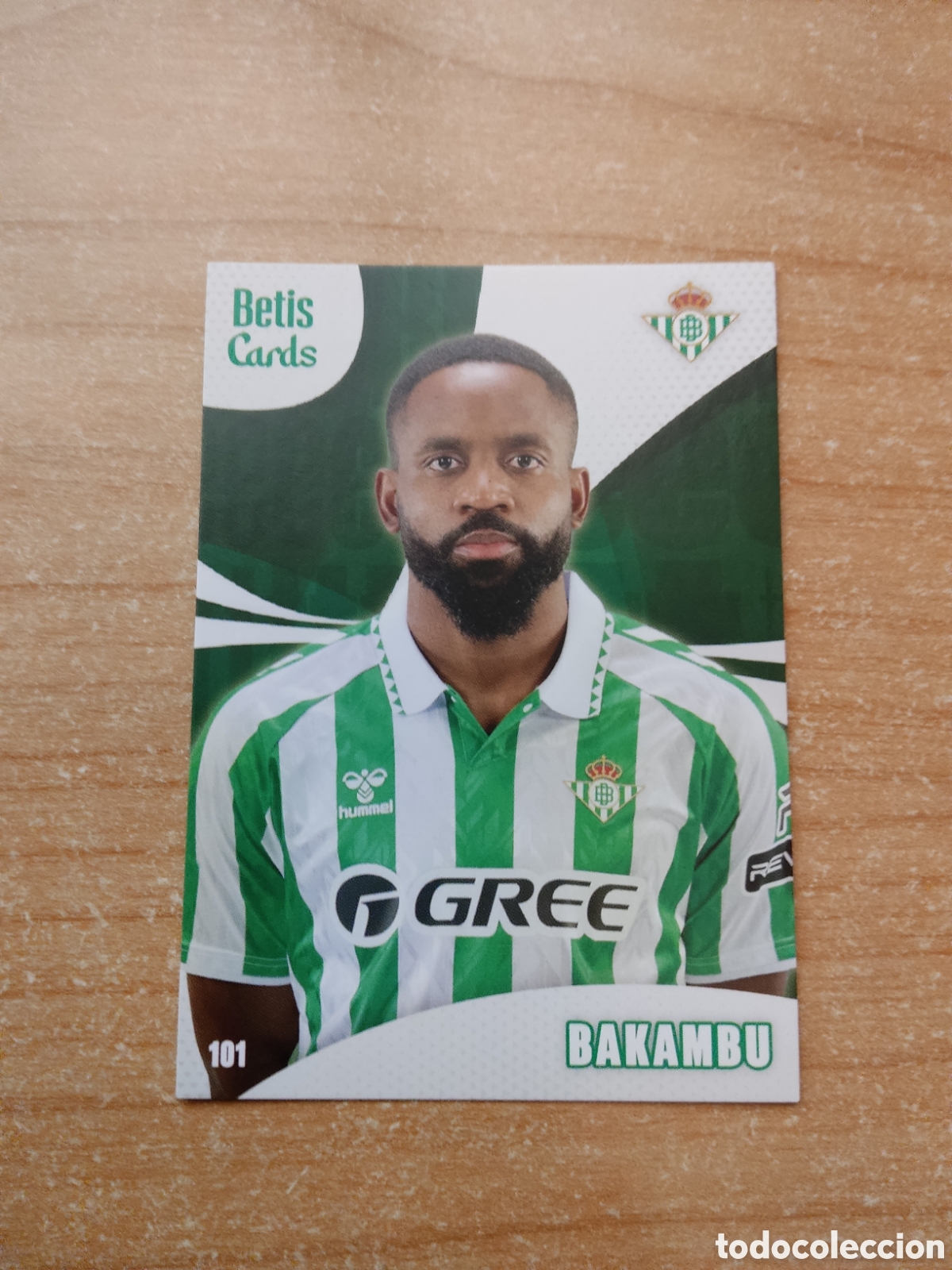 Cromos de f&uacute;tbol: 101 BAKAMBU REAL BETIS HOLY CARDS 2024 2025