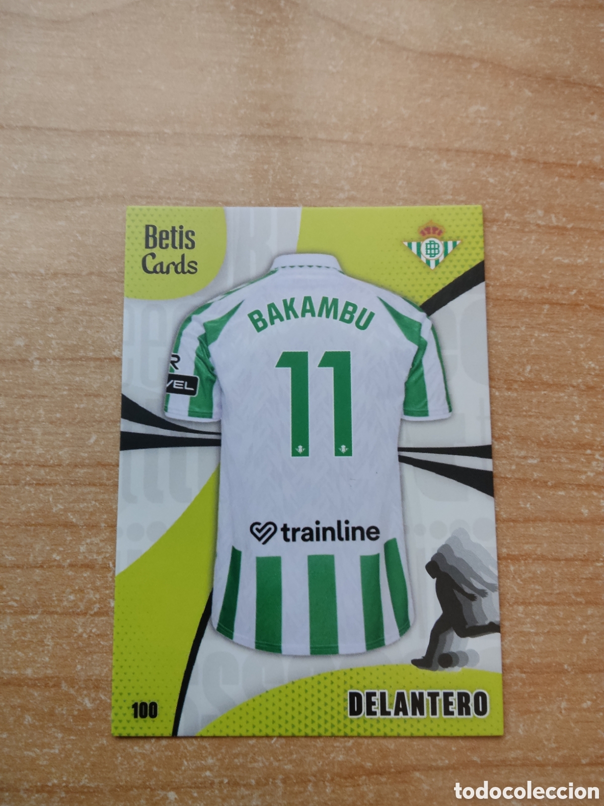 Cromos de f&uacute;tbol: 100 BAKAMBU DELANTERO REAL BETIS HOLY CARDS 2024 2025