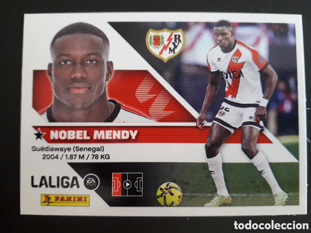 Cromos de f&uacute;tbol: NOBEL MENDY RAYO VALLECANO N&deg; 7 ED ESTE 2026 2027 26 27 SIN PEGAR PEDIDO M&Iacute;NIMO 3&euro;