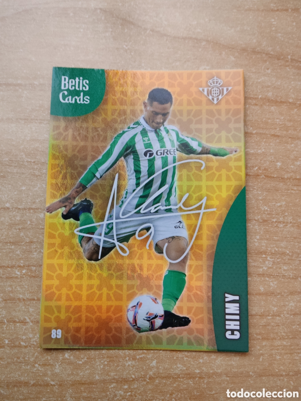 Cromos de Futebol: 89 CHIMY AVILA FIRMA REAL BETIS HOLY CARDS 2024 2025