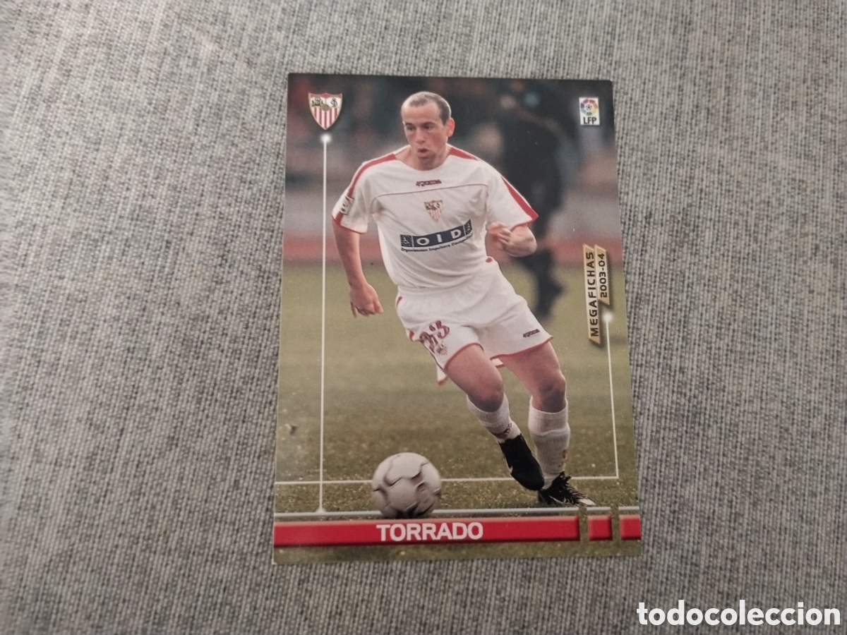 Cromos de Futebol: MEGAFICHAS 2003 04 - N&ordm; 262 TORRADO - SEVILLA CF ( ERROR DE CORTE TRASERO )