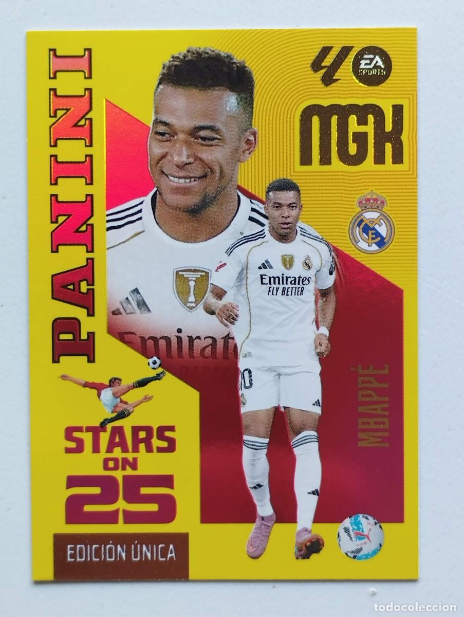 Football Stickers: CROMO CARD 2026 2027 MEGACRACKS 27 26 MGK PANINI STARS ON 25 EDICION UNICA MBAPPE 450 REAL MADRID