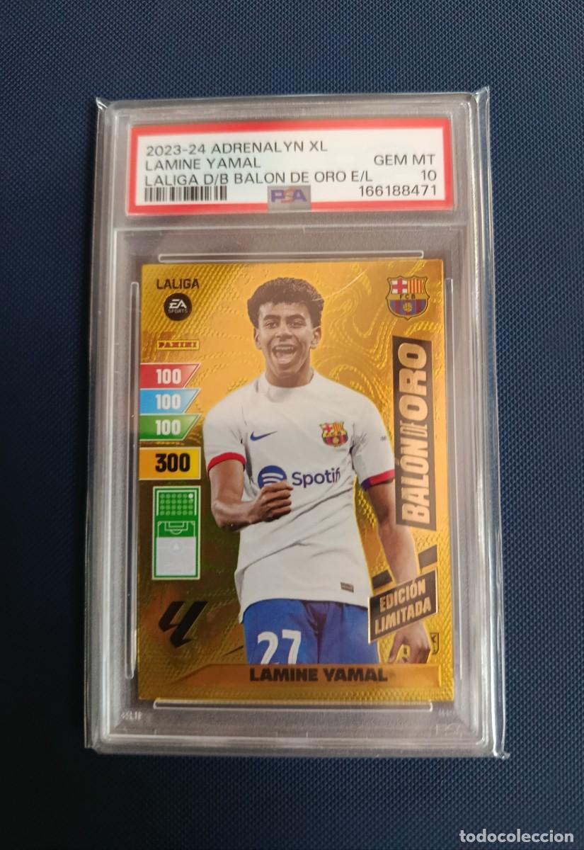 Cartes &agrave; collectionner de Football: PSA 10 Lamine Yamal Adrenalyn XL Bal&oacute;n de Oro 2023 rookie