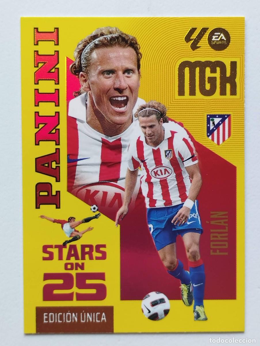 Cromos de f&uacute;tbol: CROMO CARD 2026 2027 MEGACRACKS 27 26 MGK STARS ON 25 EDICION UNICA FORLAN 439 ATLETICO DE MADRID