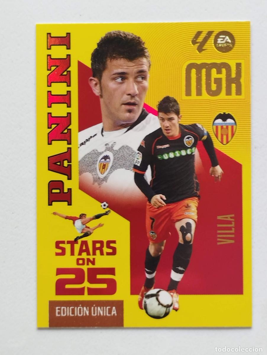 Cromos de f&uacute;tbol: CROMO CARD 2026 2027 MEGACRACKS 27 26 MGK PANINI STARS ON 25 EDICION UNICA 435 DAVID VILLA VALENCIA