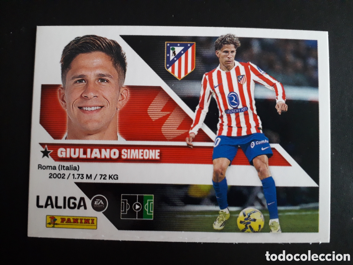 Cromos de f&uacute;tbol: GIULIANO SIMEONE AT MADRID N&deg; 17 ED ESTE 2026 2027 26 27 SIN PEGAR PEDIDO M&Iacute;NIMO 3&euro;