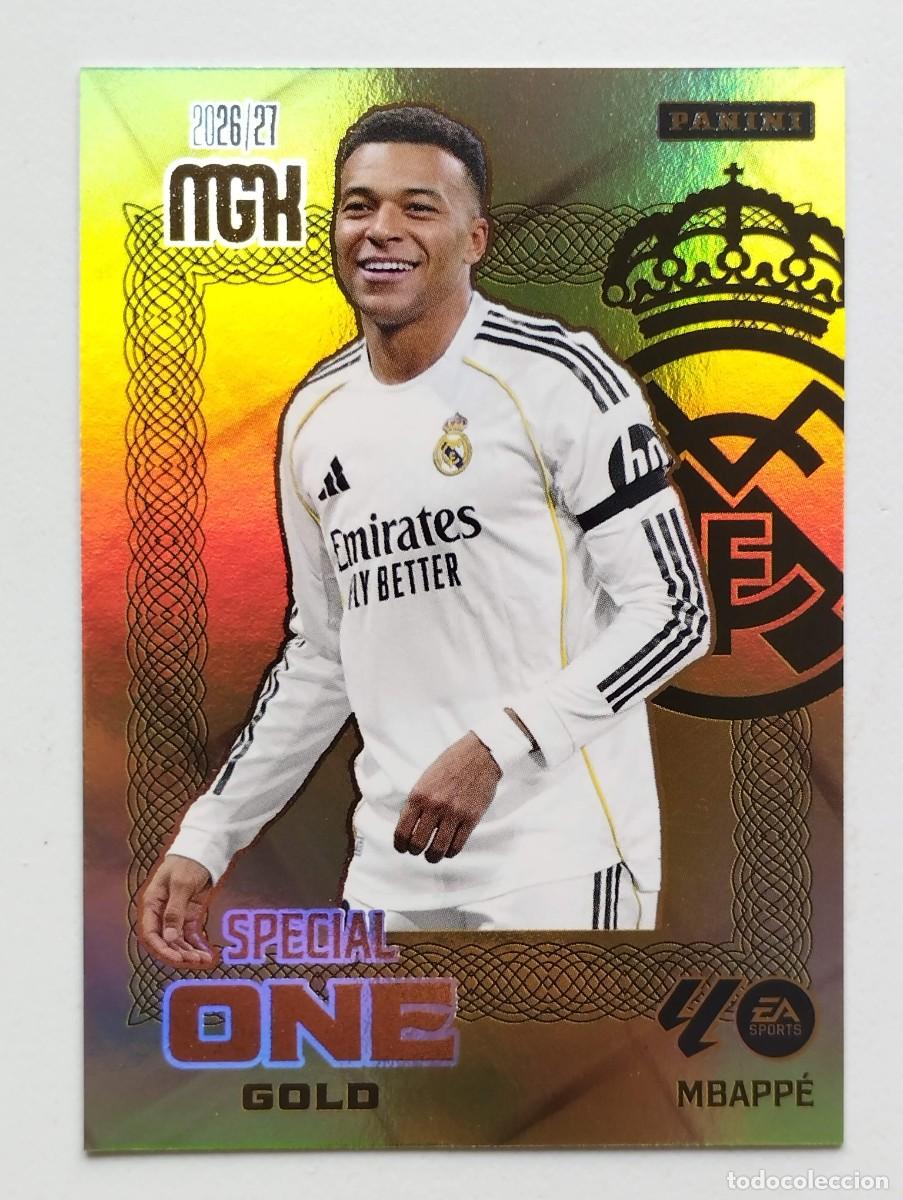 Cromos de f&uacute;tbol: CROMO CARD 2026 2027 MEGACRACKS 27 26 MGK PANINI SPECIAL ONE GOLD MBAPPE REAL MADRID