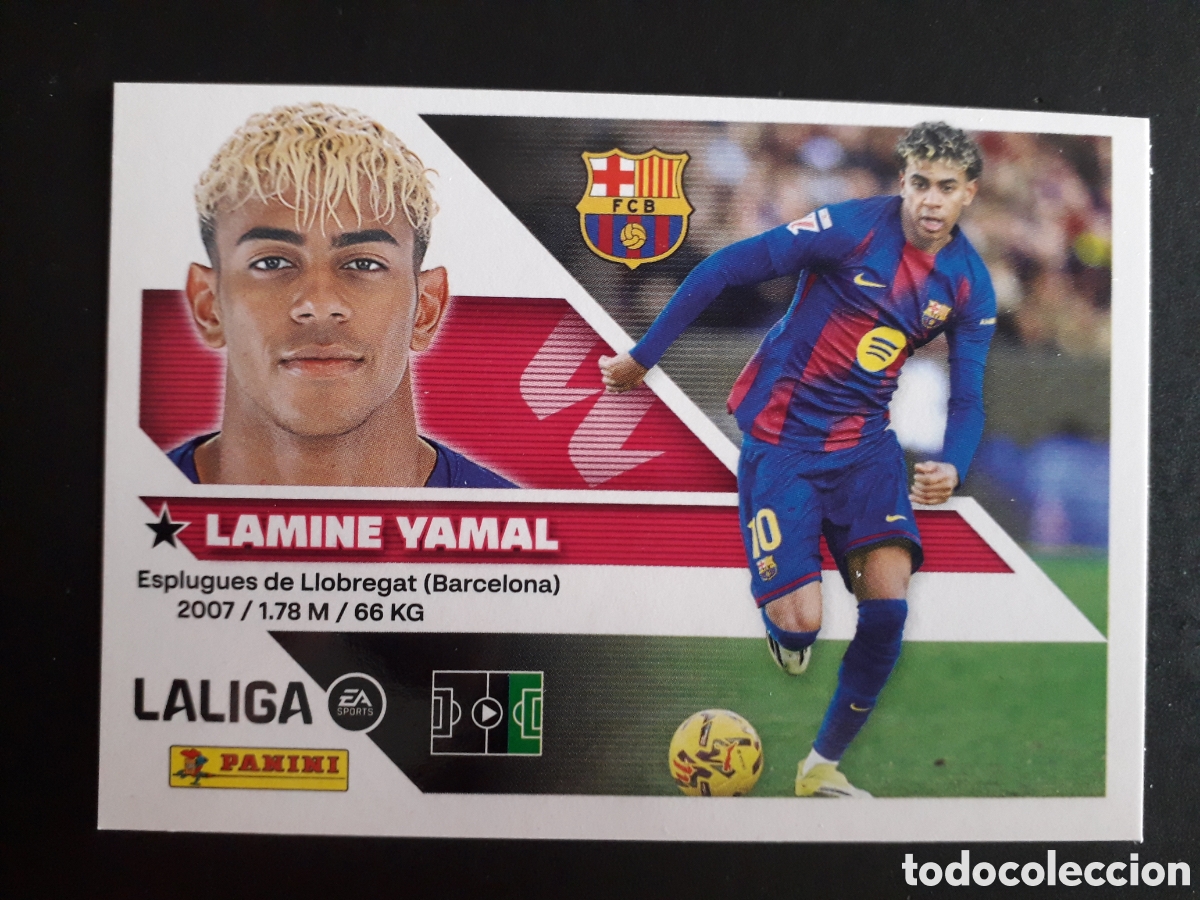Cromos de f&uacute;tbol: LAMINE YAMAL FC BARCELONA N&deg; 20 ED ESTE 2026 2027 26 27 SIN PEGAR PEDIDO M&Iacute;NIMO 3&euro;