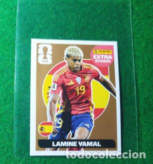 Cromos de f&uacute;tbol: OFFICIAL STICKER COLLECTION WORLD CUP MUNDIAL 2026 - EXTRA STICKER LAMINE YAMAL BRONCE ESPA&Ntilde;A