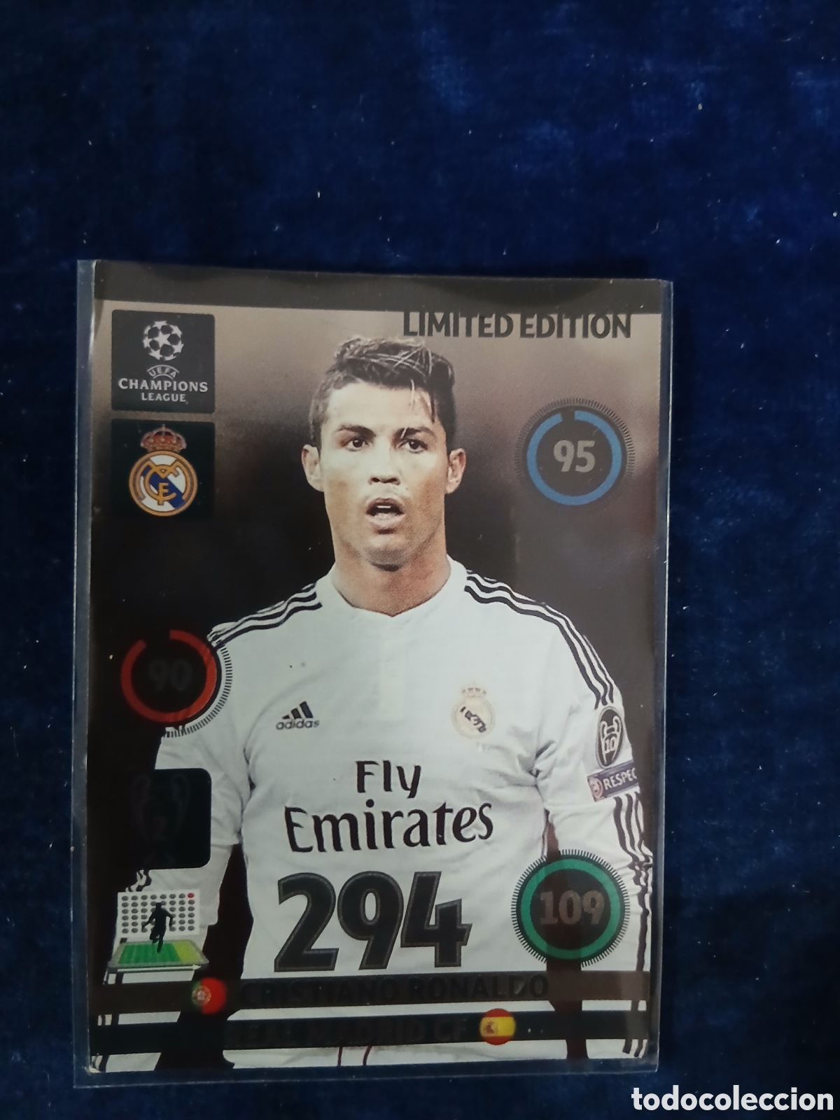 Cromos de f&uacute;tbol: Cristiano Ronaldo Real Madrid Adrenalyn Uefa Champions league 2014 2015 15 limited edition
