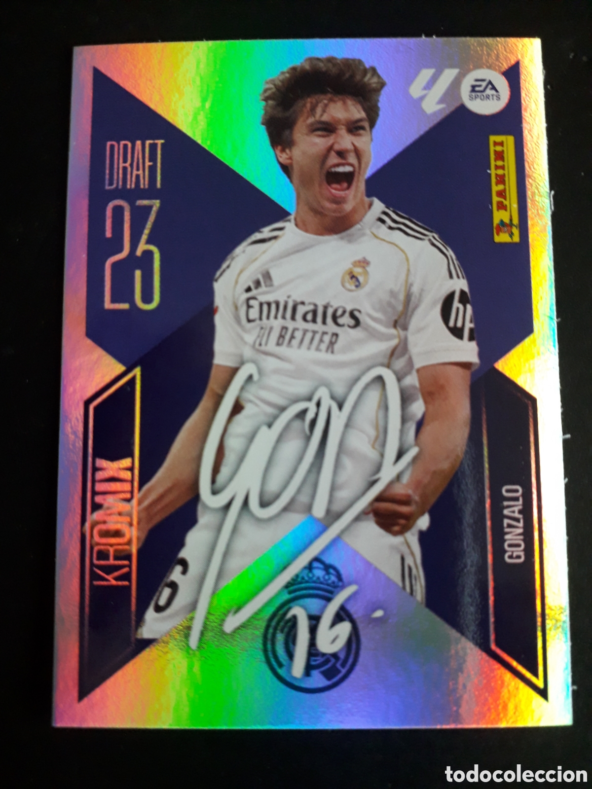 Cromos de f&uacute;tbol: GONZALO REAL MADRID DRAFT 23 KROMIX N&deg; K9 ED ESTE 2026 2027 26 27 SIN PEGAR PEDIDO M&Iacute;NIMO 3&euro;