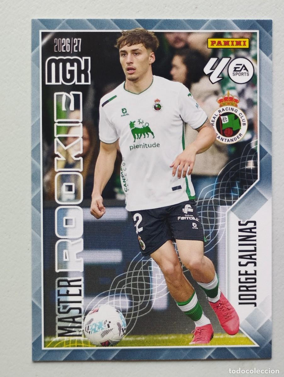 Fu&szlig;ball-Sticker: CROMO CARD 2026 2027 MEGACRACKS 27 26 MGK PANINI MASTER ROOKIE JORGE SALINAS 414 RACING DE SANTANDER