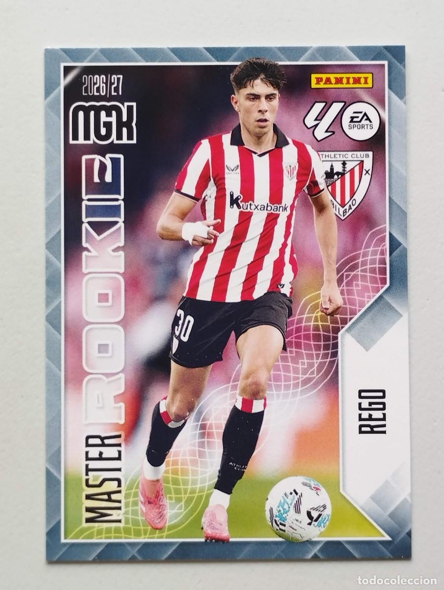 Cromos de f&uacute;tbol: CROMO CARD 2026 2027 MEGACRACKS 27 26 MGK PANINI MASTER ROOKIE REGO 418 ATHLETICO CLUB BILBAO