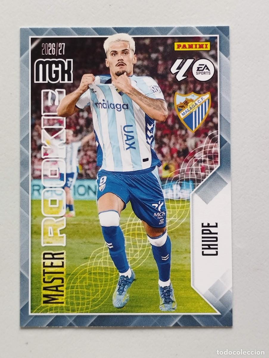 Cromos de f&uacute;tbol: CROMO CARD 2026 2027 MEGACRACKS 27 26 MGK PANINI MASTER ROOKIE CHUPE 409 MALAGA