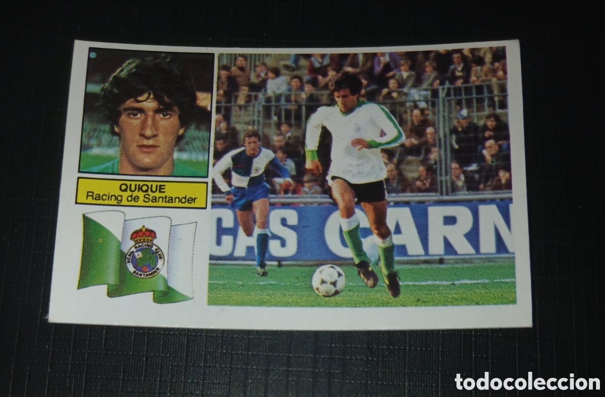 Cromos de f&uacute;tbol: Cromo Quique Racing de Santander Ed. Este Liga 1982 1983 82-83 Sin pegar, nunca pegado