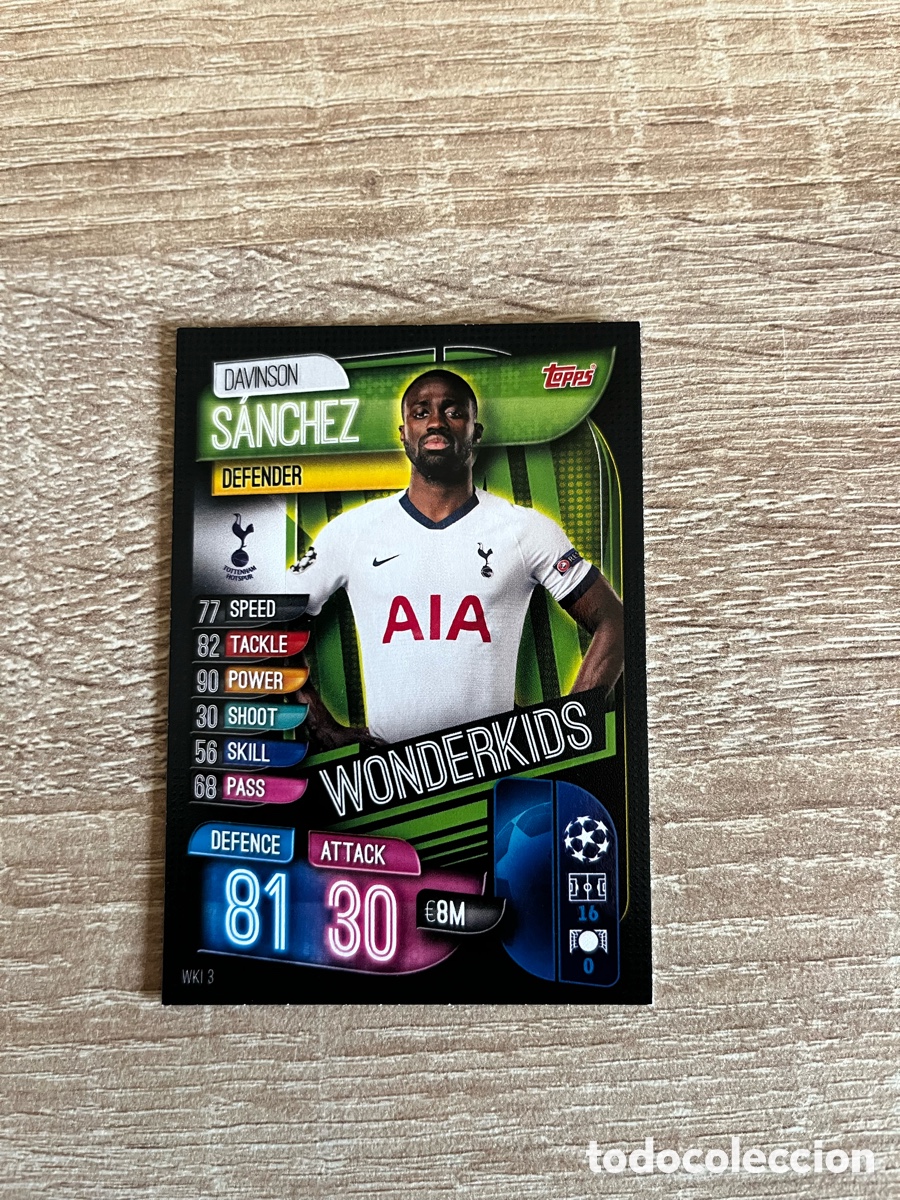 Cromos de f&uacute;tbol: WKI 3 DAVINSON S&Aacute;NCHEZ WONDERKIDS MATCH ATTAX EXTRA FUTBOL TOPPS 2019 2020 19 20 TOTTENHAM