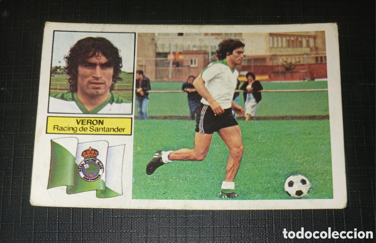 Cromos de f&uacute;tbol: Cromo Veron Racing de Santander Ed. Este Liga 1982 1983 82-83 Sin pegar, nunca pegado