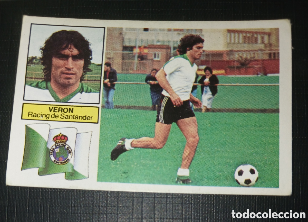 Cromos de f&uacute;tbol: Cromo Veron Racing de Santander Ed. Este Liga 1982 1983 82-83 Sin pegar, nunca pegado