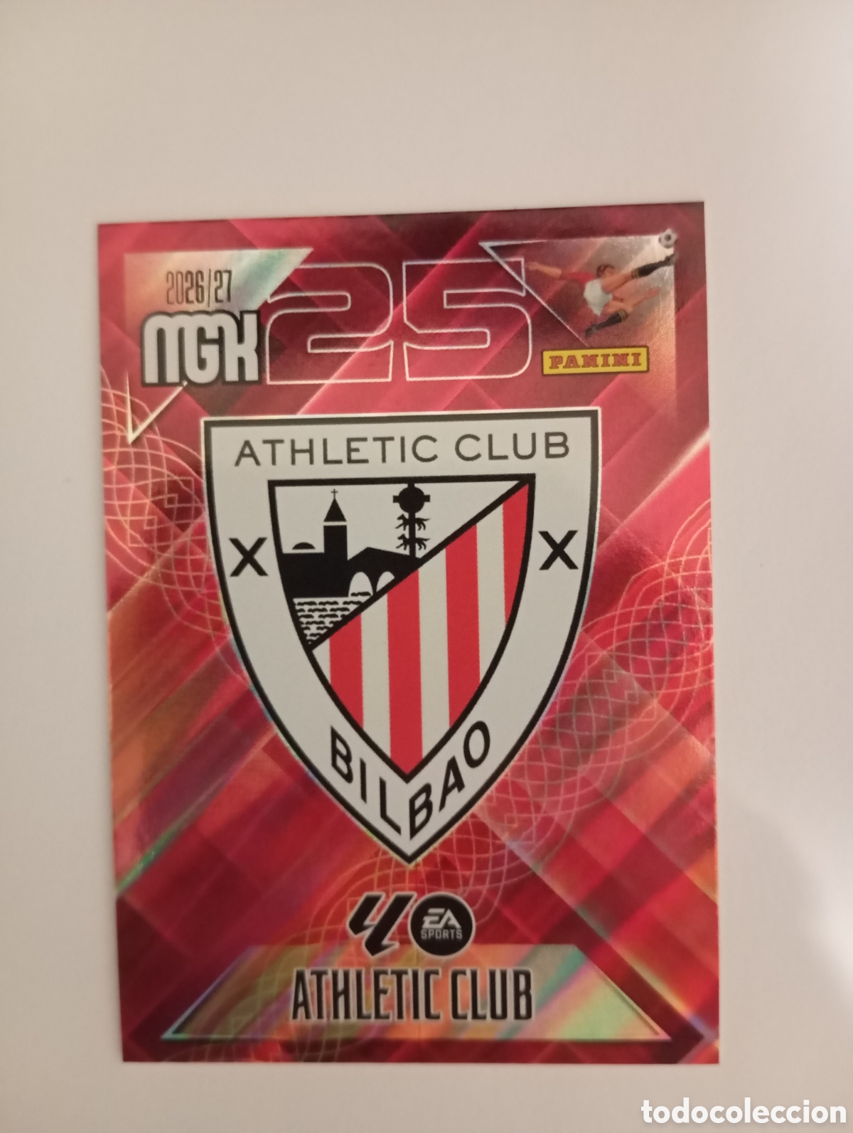 Cromos de f&uacute;tbol: 37 ATHLETIC CLUB ESCUDO MEGACRACKS PANINI 26 27