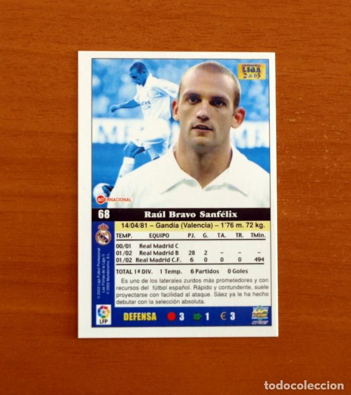 Cromos de f&uacute;tbol: Real Madrid - N&ordm; 68 Ra&uacute;l Bravo - Mundicromo Las Fichas de la Liga 2002-2003, 02-03