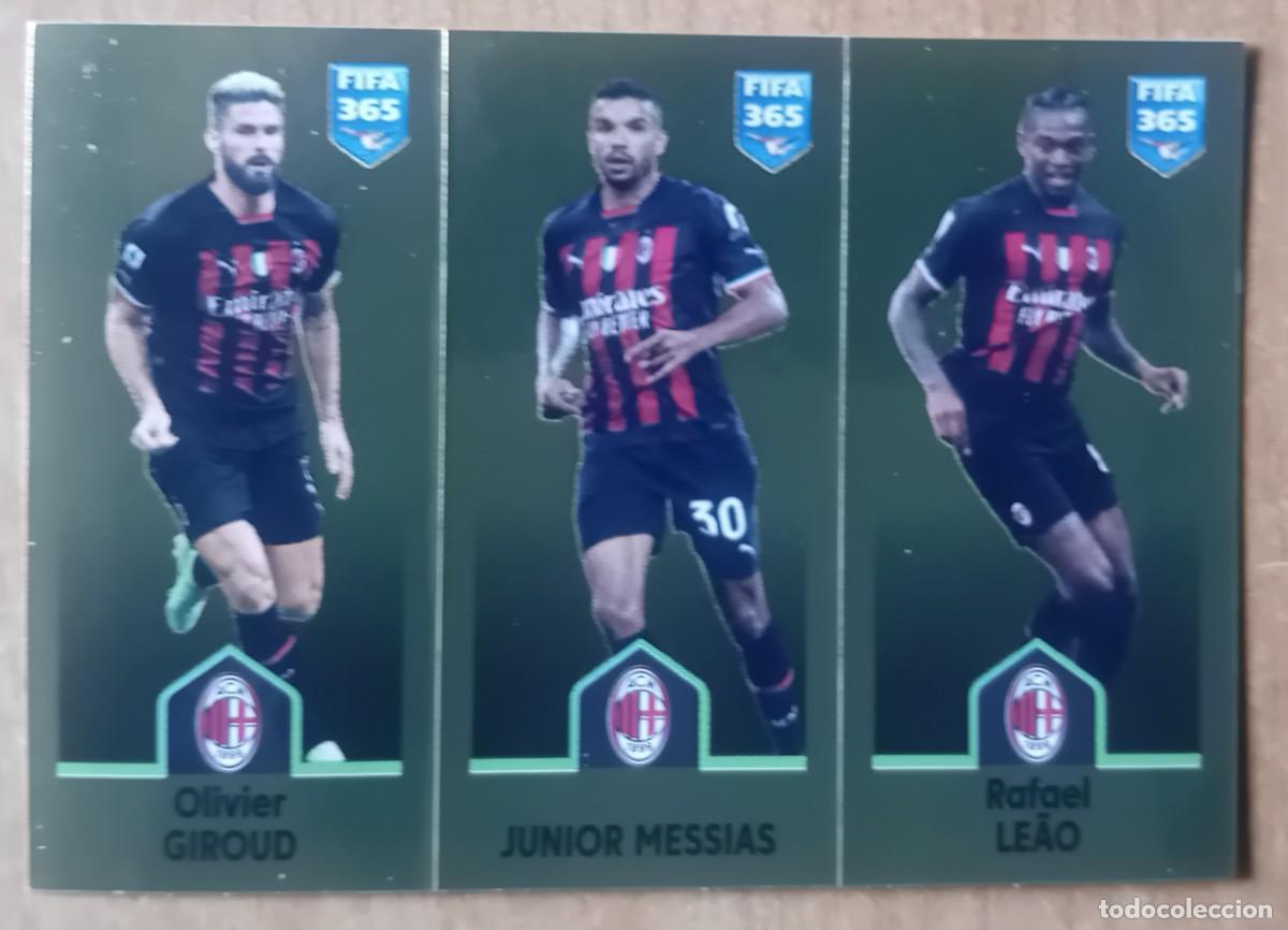Cromos de f&uacute;tbol: Figurina Panini 2022-23 Cromo Fifa 365 2023 Giroud Junior Messias Rafael Leao AC Milan n 337