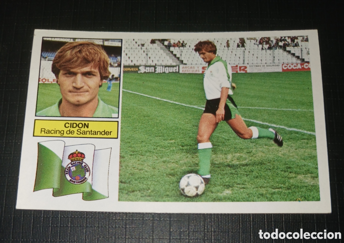 Cromos de f&uacute;tbol: Cromo Cidon Racing de Santander Ed. Este Liga 1982 1983 82-83 Sin pegar, nunca pegado