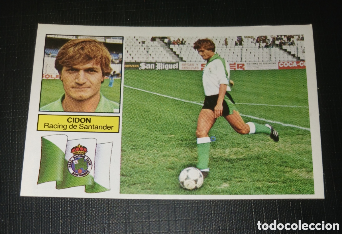 Cromos de f&uacute;tbol: Cromo Cidon Racing de Santander Ed. Este Liga 1982 1983 82-83 Sin pegar, nunca pegado