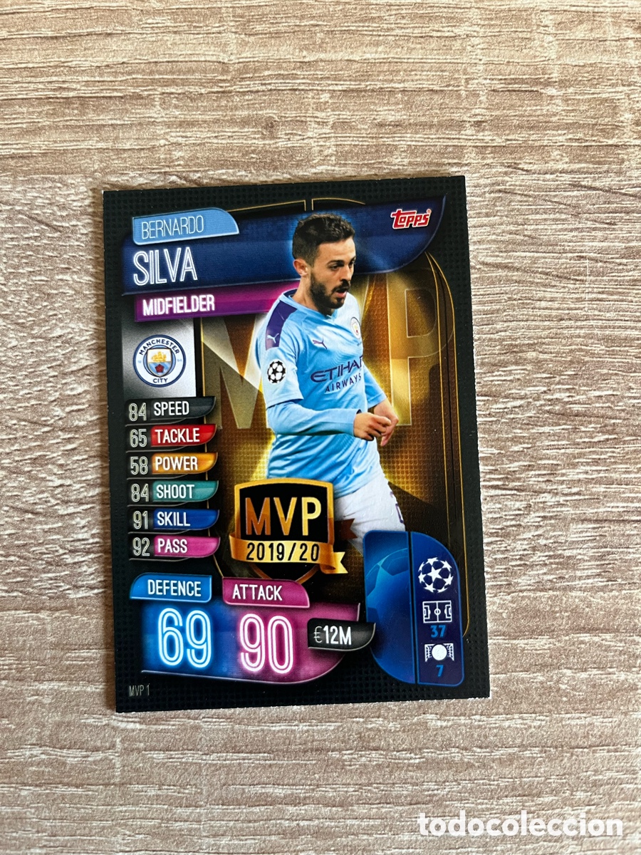 Cromos de f&uacute;tbol: MVP 1 BERNARDO SILVA MPV 2019/20 MATCH ATTAX EXTRA FUTBOL TOPPS 2019 2020 19 20 MANCHESTER CITY