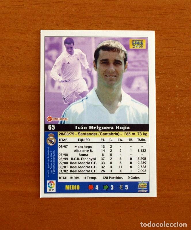 Cromos de f&uacute;tbol: Real Madrid - N&ordm; 65 Helguera - Mundicromo Las Fichas de la Liga 2002-2003, 02-03