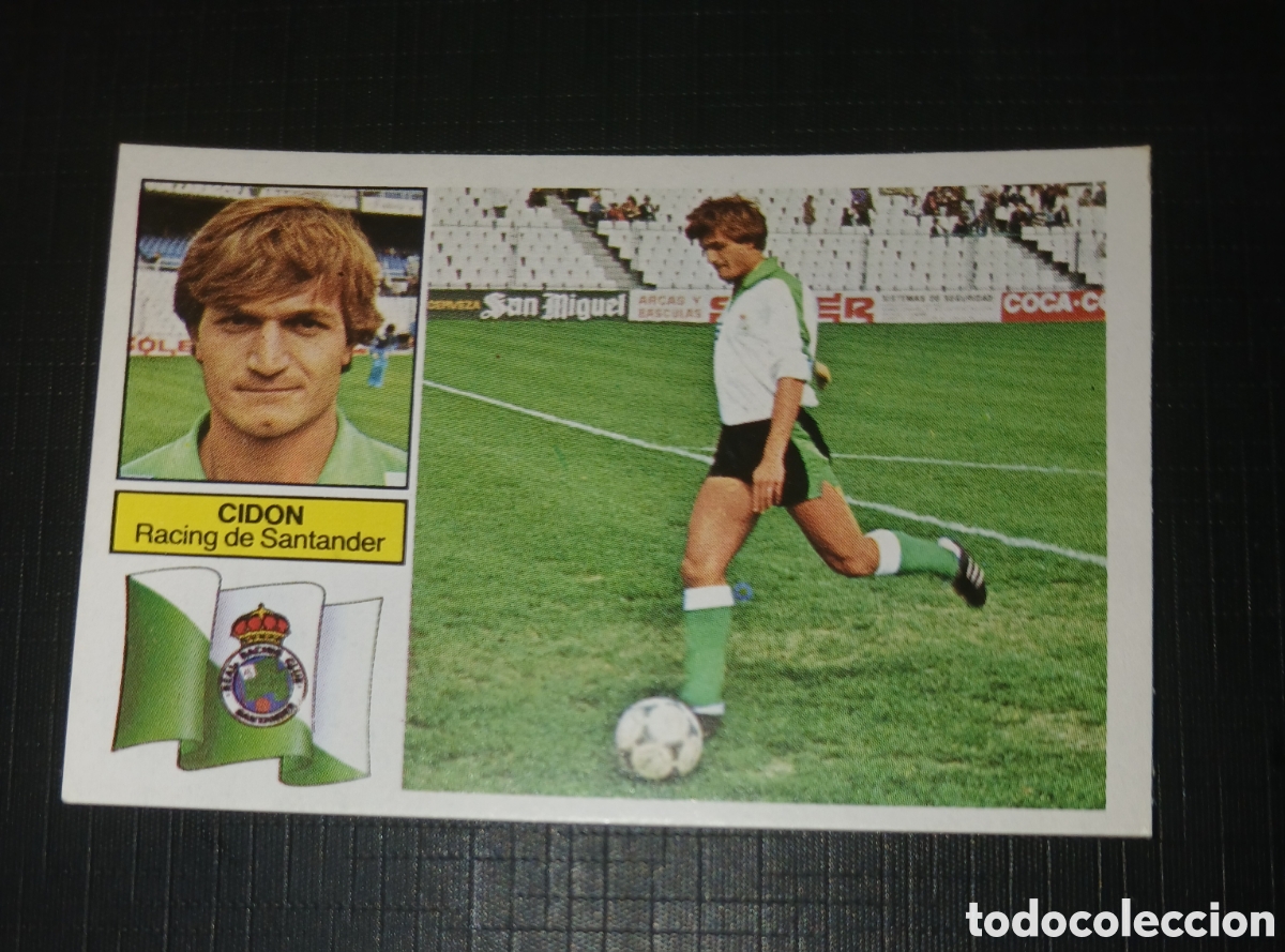 Cromos de f&uacute;tbol: Cromo Cidon Racing de Santander Ed. Este Liga 1982 1983 82-83 Sin pegar, nunca pegado